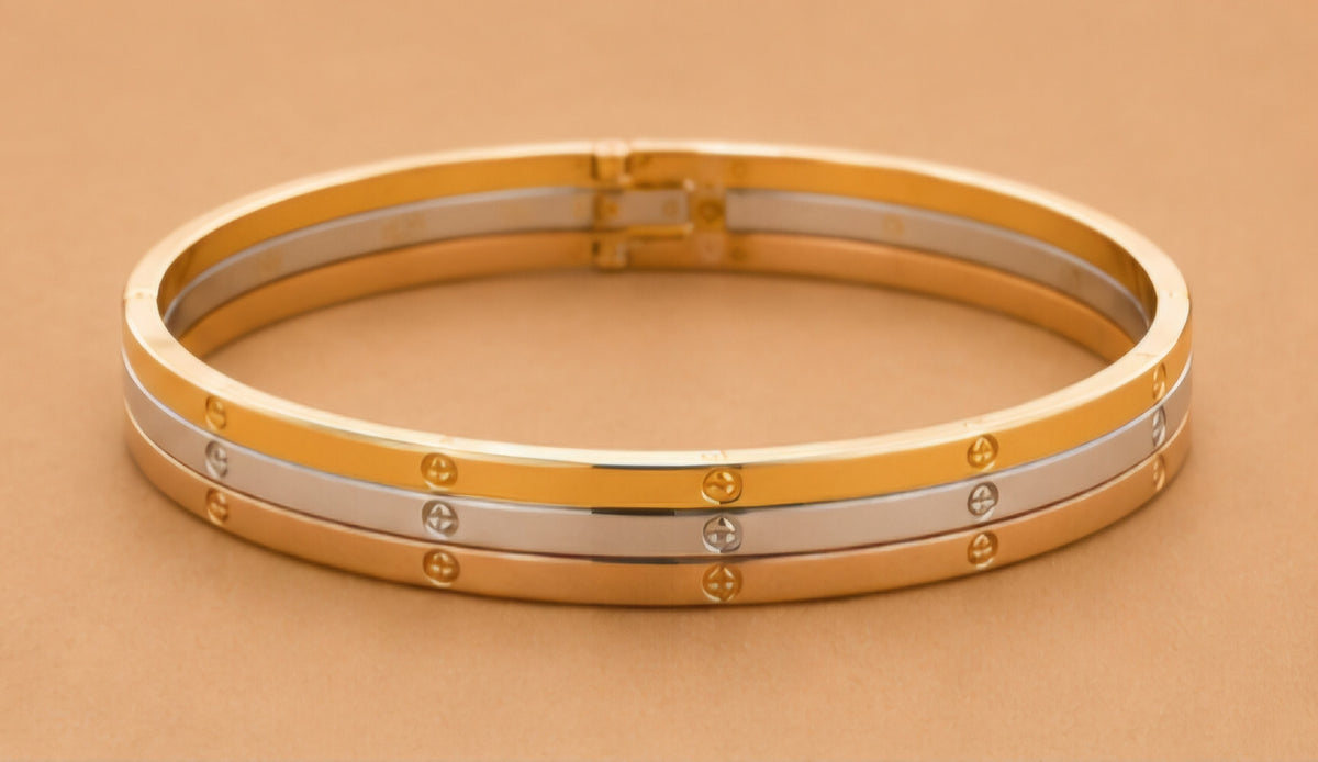 Dual Tone Signature Bangle