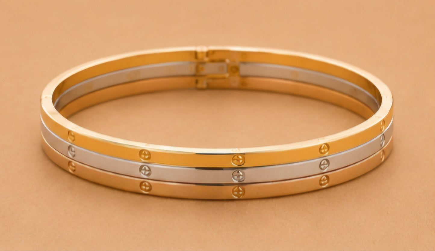 Dual Tone Signature Bangle