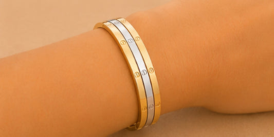 Dual Tone Signature Bangle