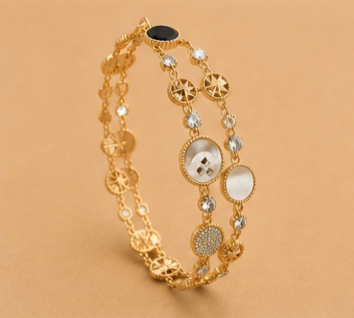 Celestial Charm Multi-Motif Gold Bracelet