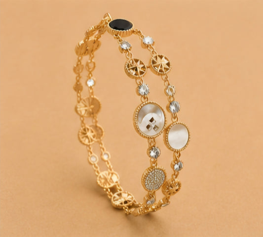 Celestial Charm Multi-Motif Gold Bracelet