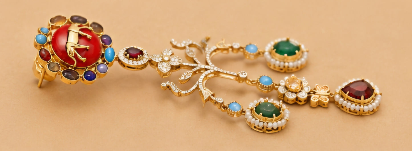 Heritage Menagerie Gemstone Earrings