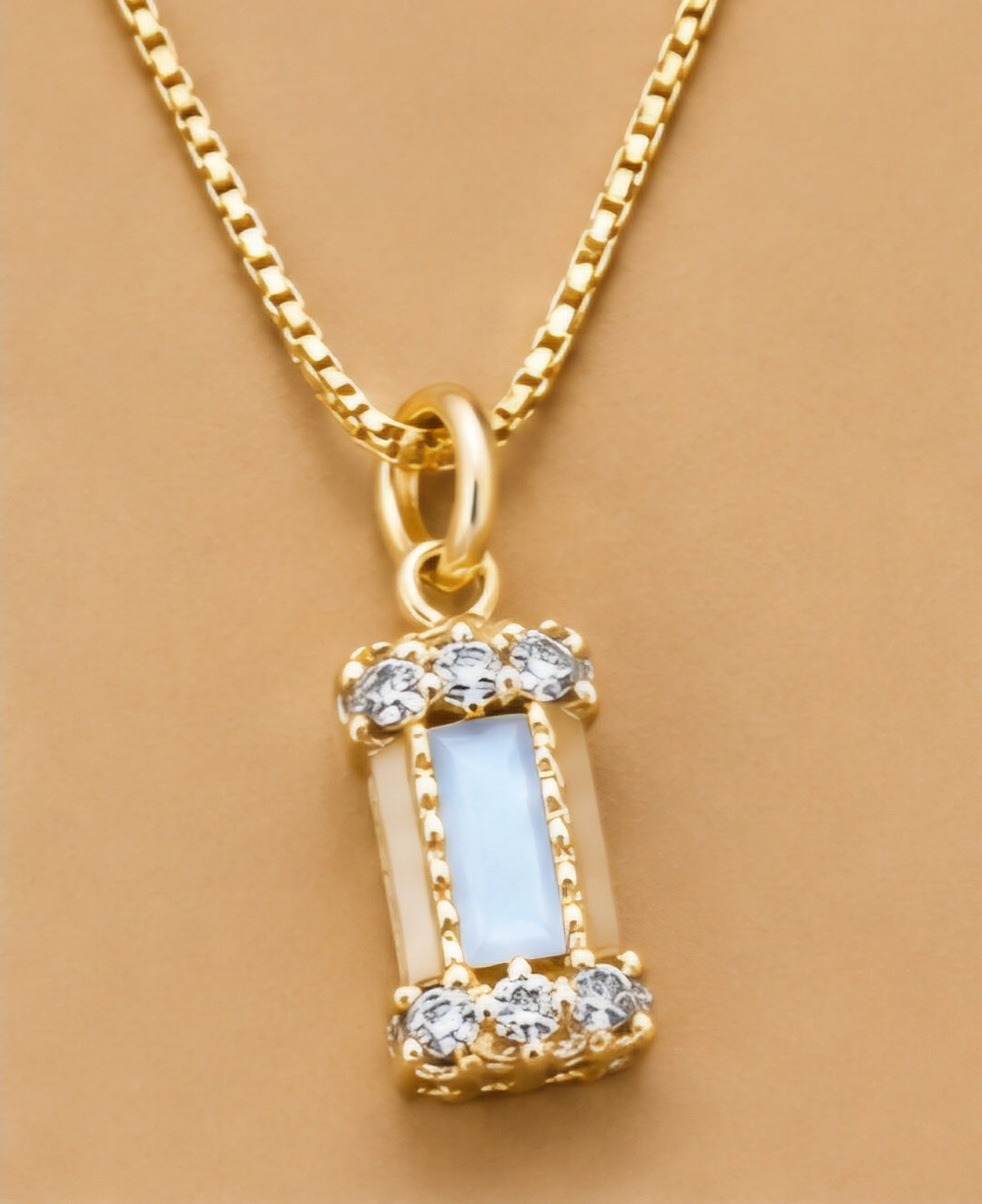 Radiant Baguette Diamond Pendant Necklace