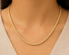 Elegant Textured Gold Chain Necklace