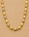 Dual-Tone Beaded Gold Necklace