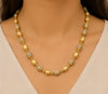 Dual-Tone Beaded Gold Necklace