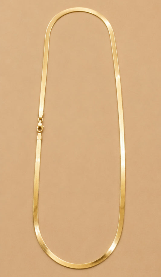 Classic Herringbone Gold Chain