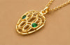 Serpentine Emerald Pendant Necklace