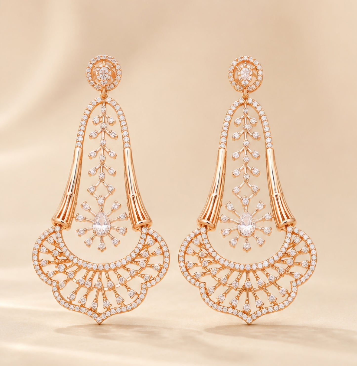 Radiant Diamond Drop Earrings