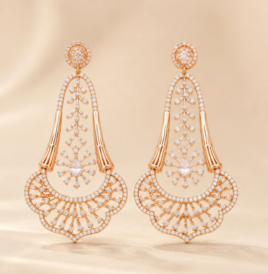 Radiant Diamond Drop Earrings