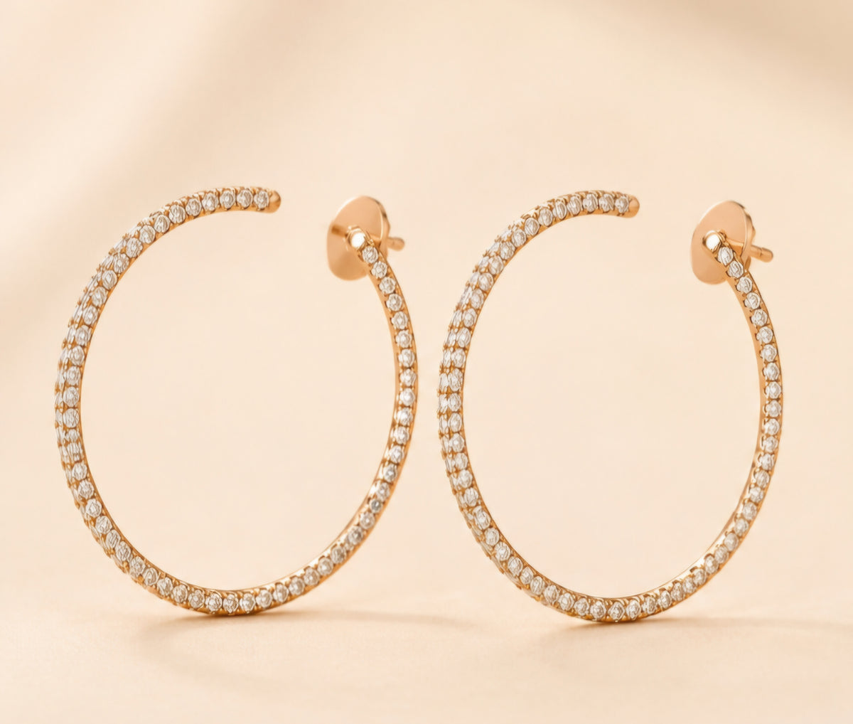 Celeste Diamond Hoop Earrings
