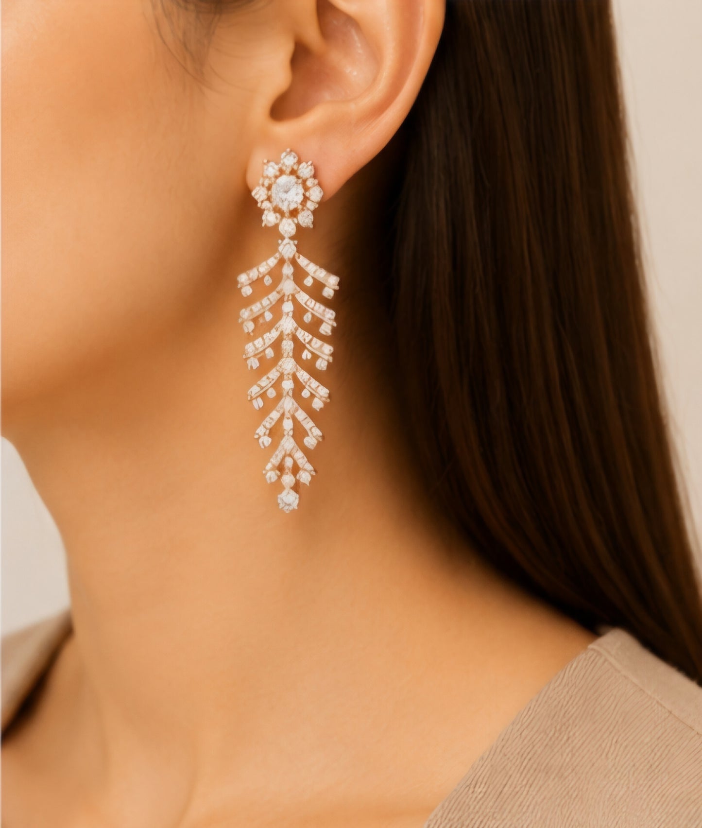 Celestial Diamond Cascade Earrings