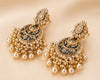Midnight Pearl Chandbali Earrings
