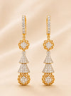 Floral Diamond Bell Drop Earrings