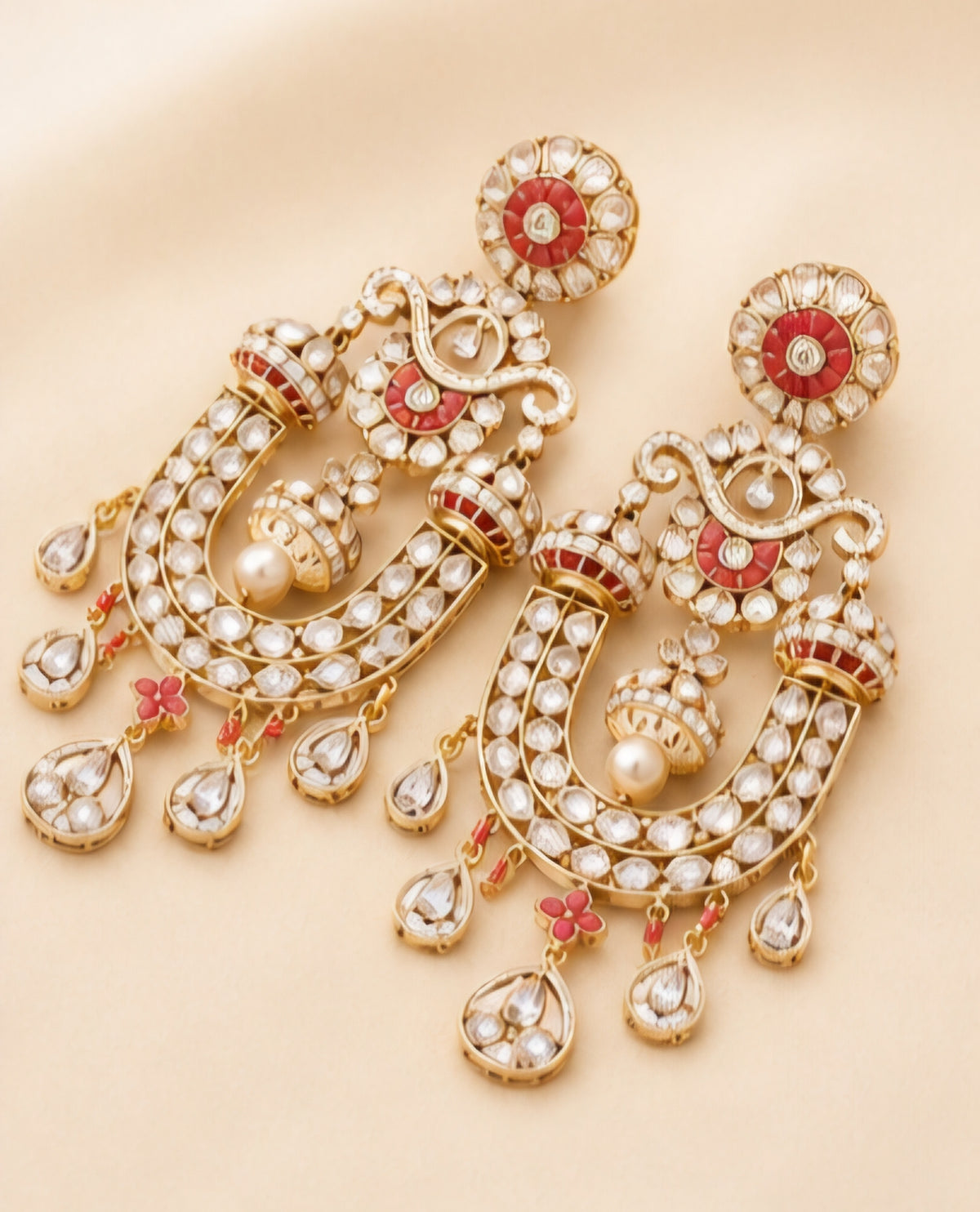 Royal Polki Horseshoe Chandbali Earrings