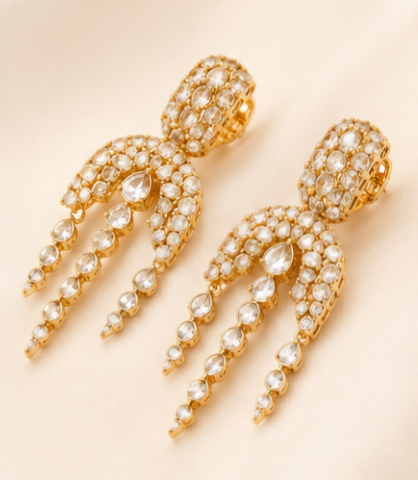 Celestial Polki Cascade Earrings